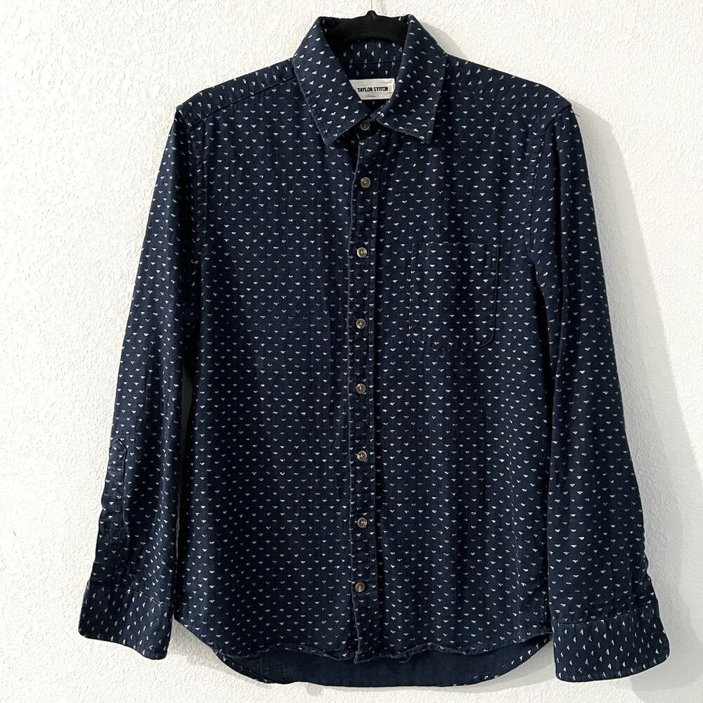 Taylor Stitch California Shirt In Indigo Pyramid Size 36